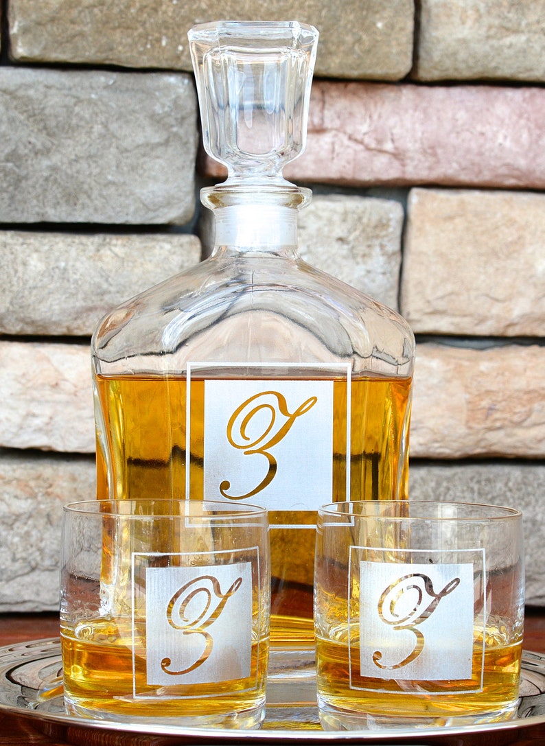 Whiskey Decanter Set Whiskey Set Decanter Set Housewarming Etsy