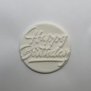 Fondant Happy Birthday Cupcake Toppers
