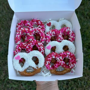 Valentines Day Decorated Pretzels