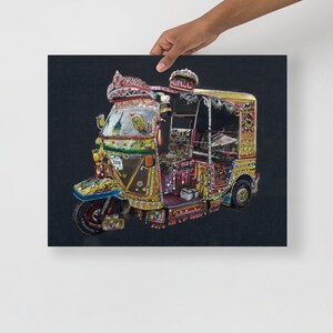 ポスターに描かれた人力車