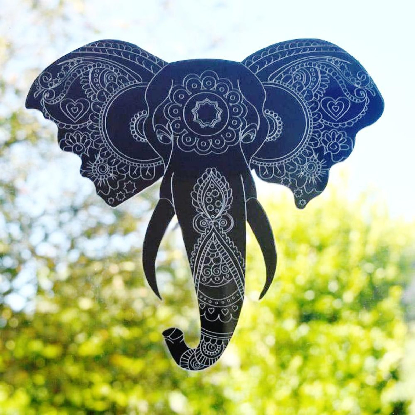 Elephant Engraved Head and Trunk Acrylic Mirror - Etsy