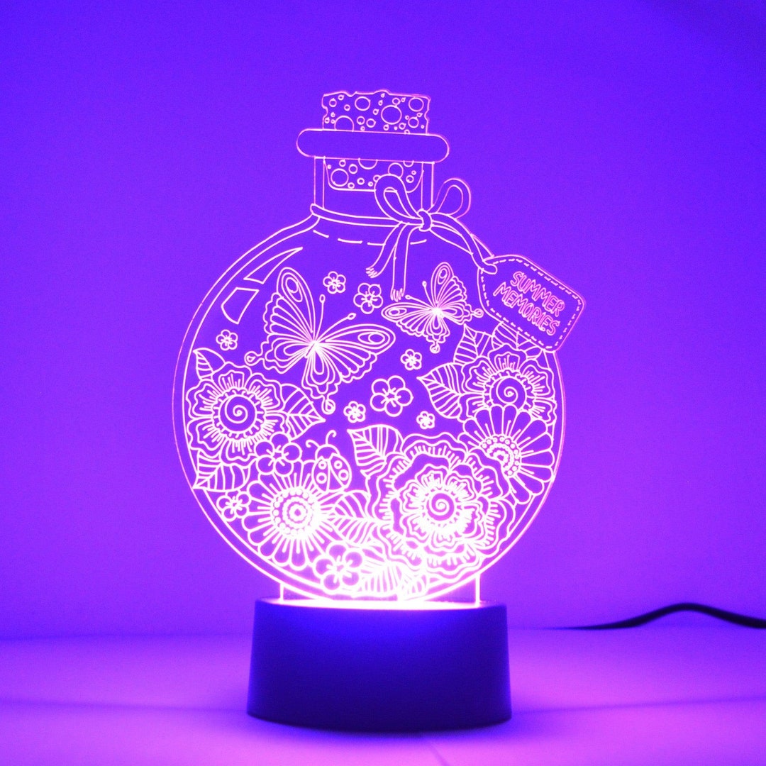Summer Memories in a Bottle Colour Changing LED Mini Acrylic - Etsy