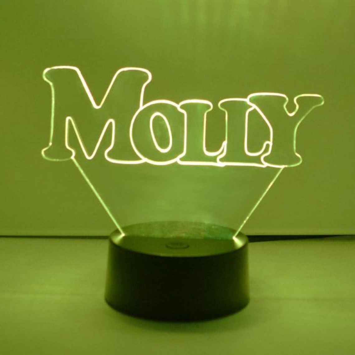 LED Acrylic Light Personalised with Any Name Etsy