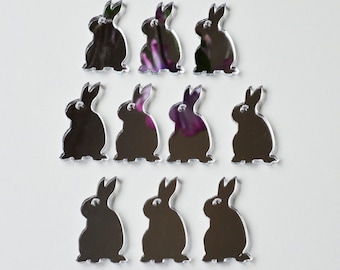 Black or white face options Rabbit/Bunny Style 4 Acrylic Clock