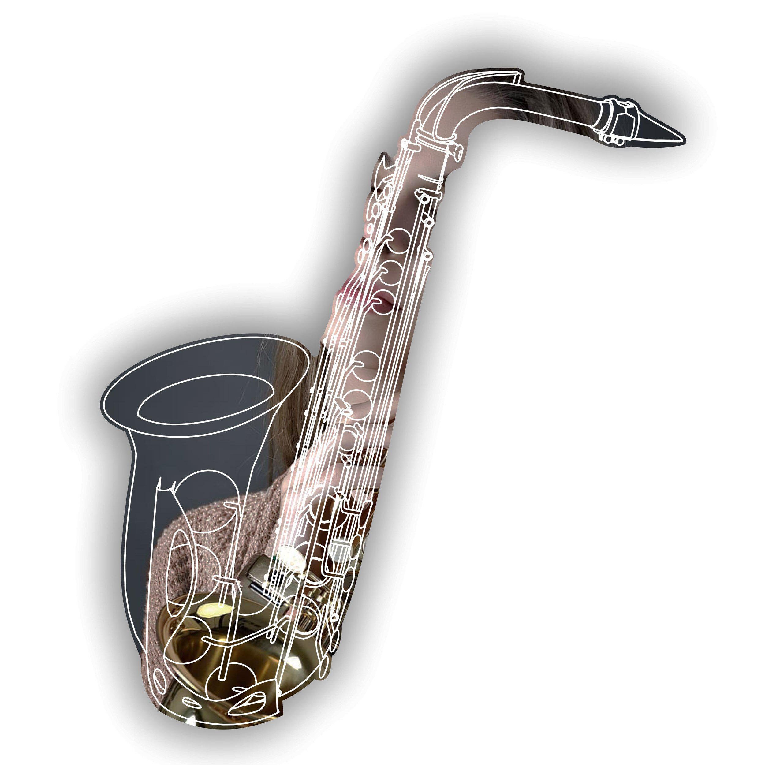 Saxophone Engraved Acrylic Mirror Etsy