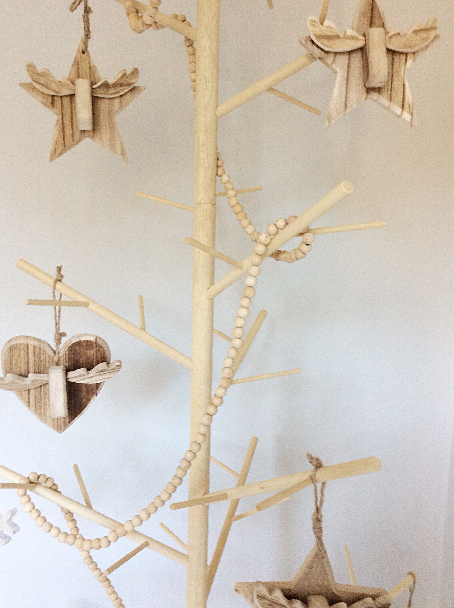 4 FT Wood Dowel Christmas Tree Etsy