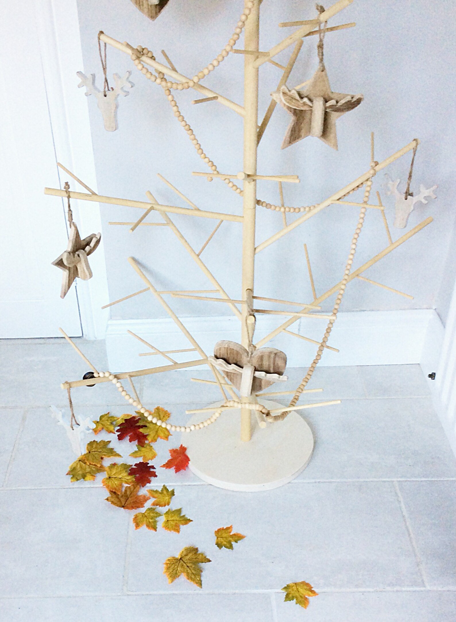 4 FT Wood Dowel Christmas Tree Etsy