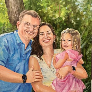 Custom oil painting from photo to painting canvas art commission painting custom couple portrait Anniversary gift for her Wedding painting