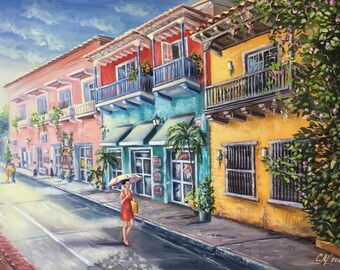 Commission painting landscape oil painting on canvas art commission large landscape art custom painting from photo custom oil painting city