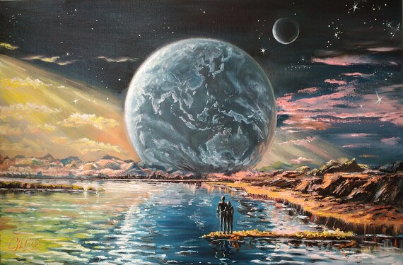 space oil painting