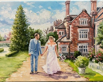 Commission Landscape painting wedding venue Commission painting Landscape art Commission oil painting skyline paintings Custom oil painting