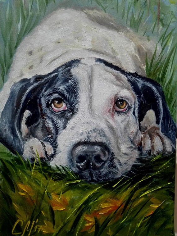 etsy dog portrait painting