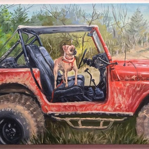 Custom painted pet portrait personnalise gift custom portrait oil painting on canvas art original painting dog lover gift pet family dog art