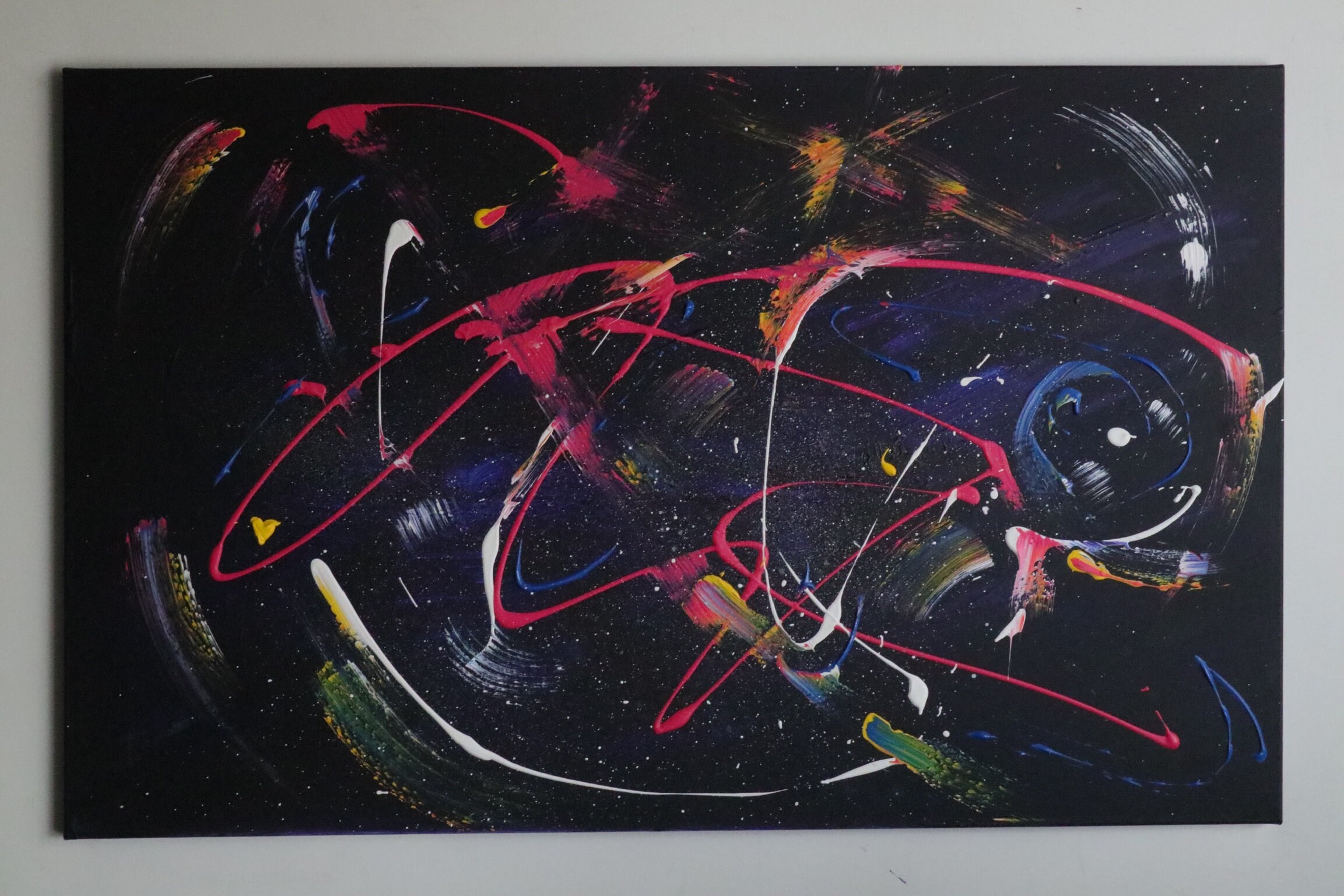 Large abstract Dark Painting on canvas art Original acrylic Etsy
