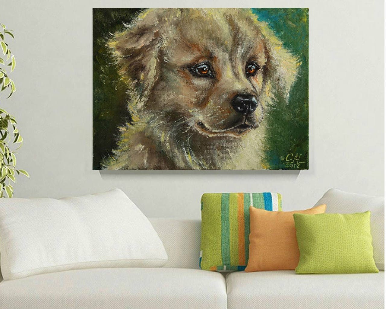 Fine art print Animal print Giclee print canvas Animal Dog Etsy