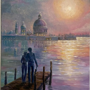 Tuscany painting on canvas art original painting landscape Impressionist art Italian wall art oil painting decor Italy painting Florence art