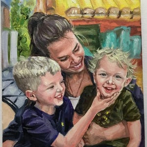 Custom oil painting art Commission painting from combine photo to oil painting custom family portrait oil painting add a person to artwork