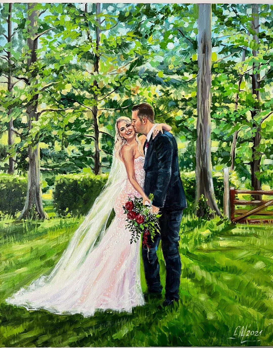 Custom Oil Painting Art Commission Painting From Photo Family Portrait ...