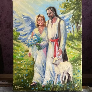 Commission painting from photo memorial portrait custom oil painting painting canvas custom art personalize gift add missing relative to art
