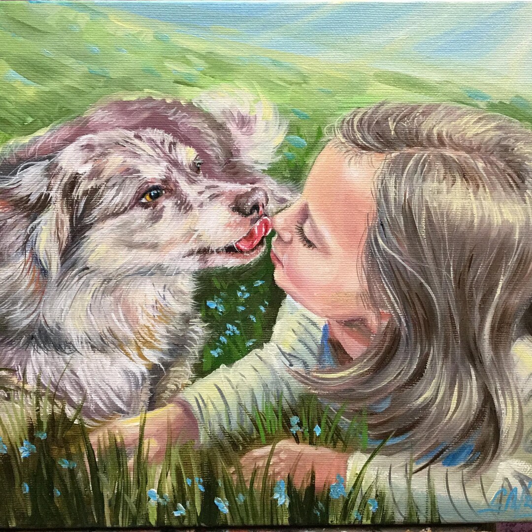 Art Commission Painting on Canvas Custom Dog Painting Gift Custom Oil ...