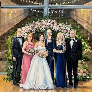 Art commission painting Custom oil painting from photo couples portrait oil painting commission custom wedding painting 1st anniversary gift