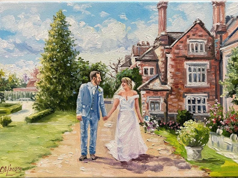 Art Commission painting on canvas Custom oil painting from photo custom couples portrait commission portrait custom wedding painting gift