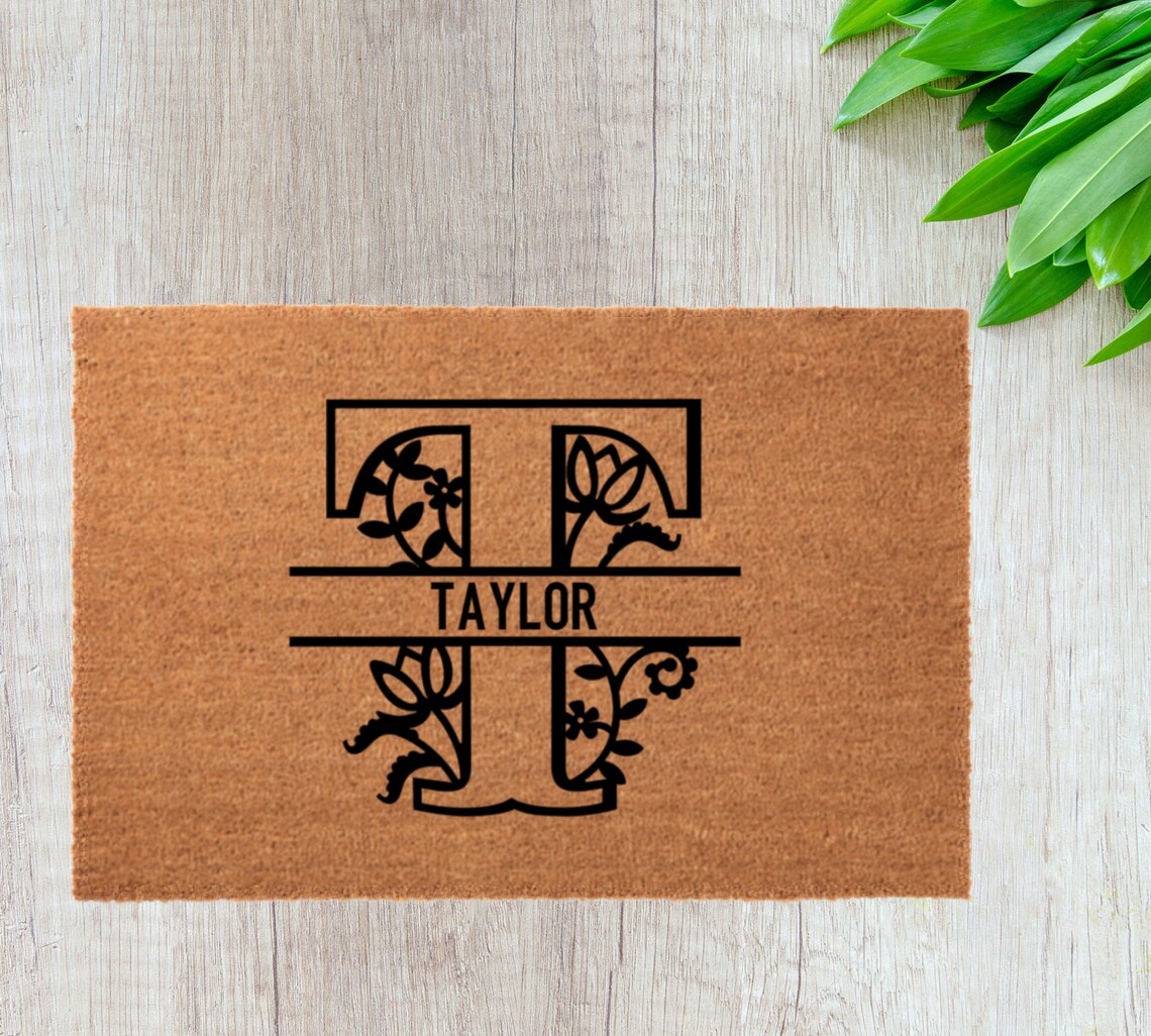 Letter Doormat Last Name Doormat Family Doormat Etsy Canada