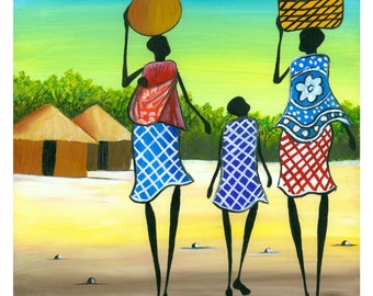 Life women of Africa 11x14 inches