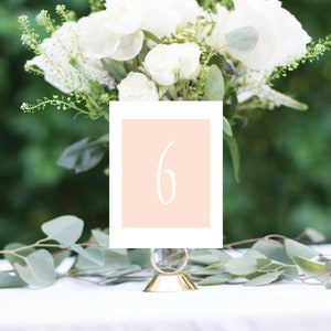 Elegant Wedding Table Numbers, Handmade, Rustic, Chic, Your Choice of Color, Free Shipping 0163 image 2