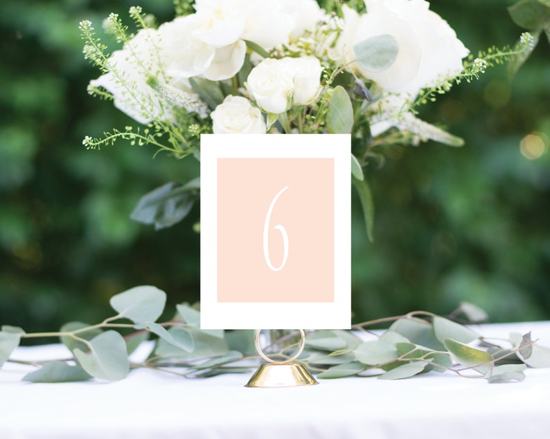 Elegant Wedding Table Numbers, Handmade, Rustic, Chic, Your Choice of Color, Free Shipping 0163 image 2
