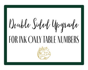 UPGRADE: Upgrade Your Ink Only Table Numbers