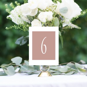 Elegant Wedding Table Numbers, Handmade, Rustic, Chic, Your Choice of Color, Free Shipping 0163 image 3