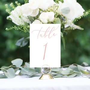 Modern Wedding Table Numbers, Handmade, Rustic, Chic, Your Choice of Color, Free Shipping 1191 4x6 image 9