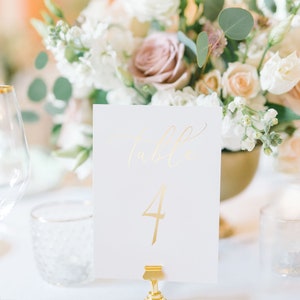 Gold Wedding Table Numbers, Wedding Table Decor, Gold Foil Table Numbers, Wedding Table Numbers, 1174 4x6 image 10