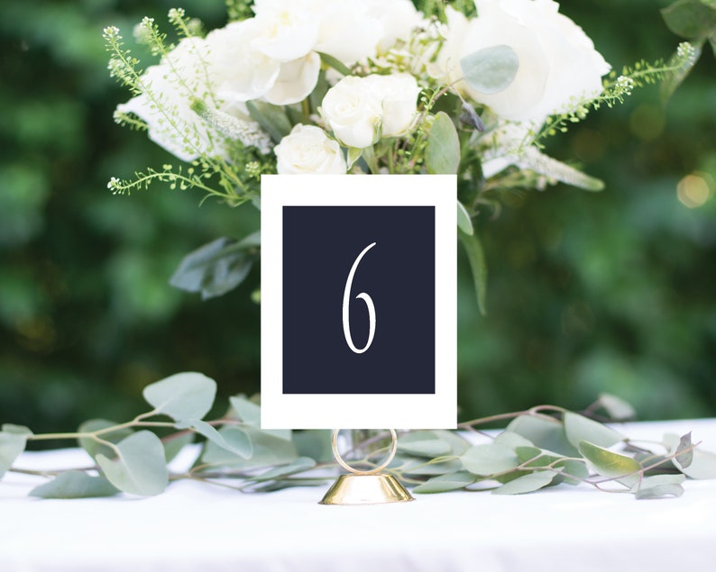 Elegant Wedding Table Numbers, Handmade, Rustic, Chic, Your Choice of Color, Free Shipping 0163 image 1