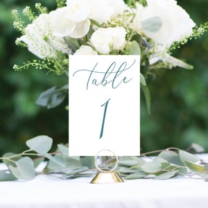 Modern Wedding Table Numbers, Handmade, Rustic, Chic, Your Choice of Color, Free Shipping 1191 4x6 image 10