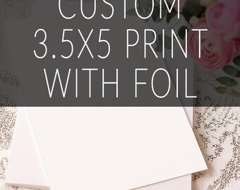 Custom Foil RSVP Card Printing: 3.5x5 Handmade Print