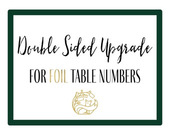 UPGRADE: Upgrade Your Table Numbers