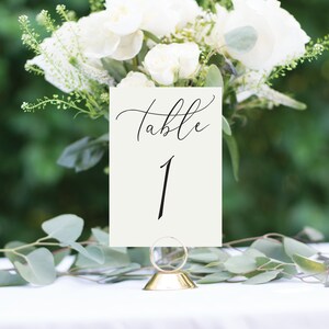 Modern Wedding Table Numbers, Handmade, Rustic, Chic, Your Choice of Color, Free Shipping 1191 4x6 image 2