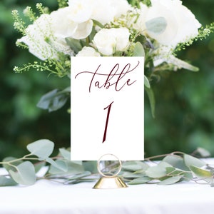 Modern Wedding Table Numbers, Handmade, Rustic, Chic, Your Choice of Color, Free Shipping 1191 4x6 image 5