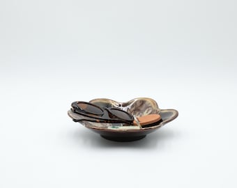German Ceramic Bowl with Gold Trim