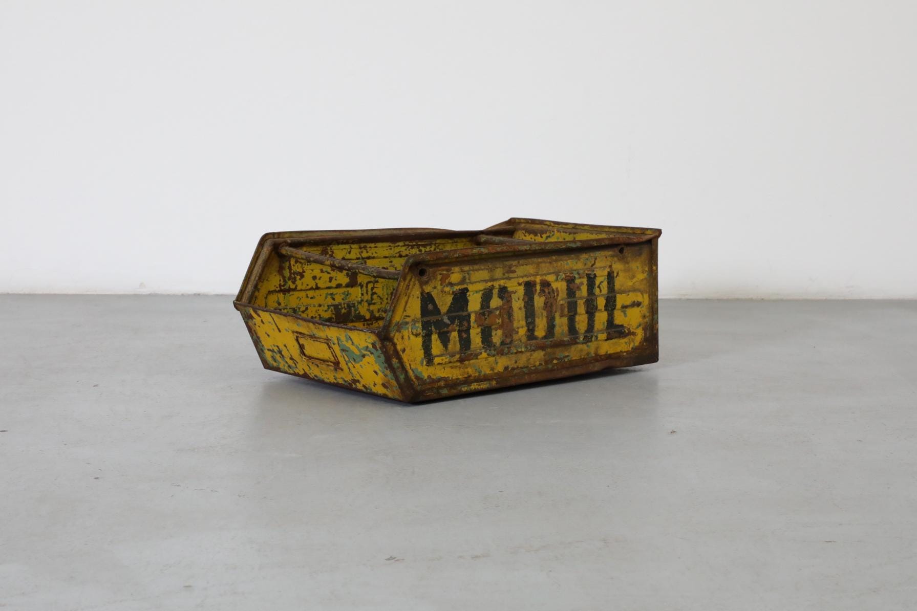 Vintage Metal Storage Bin - Etsy