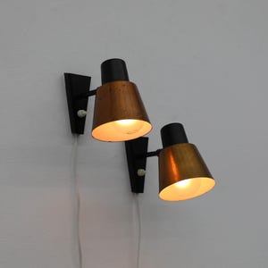 1960's Hala Zeist Copper Wall Mount Spot Light Sconces