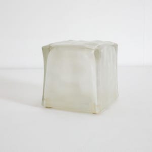 Vintage Iviken Glass Ice Cube Table Lamp