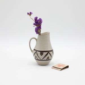 Mid-Century W. Germany Tiny Ceramic Pitcher Vase with Handle