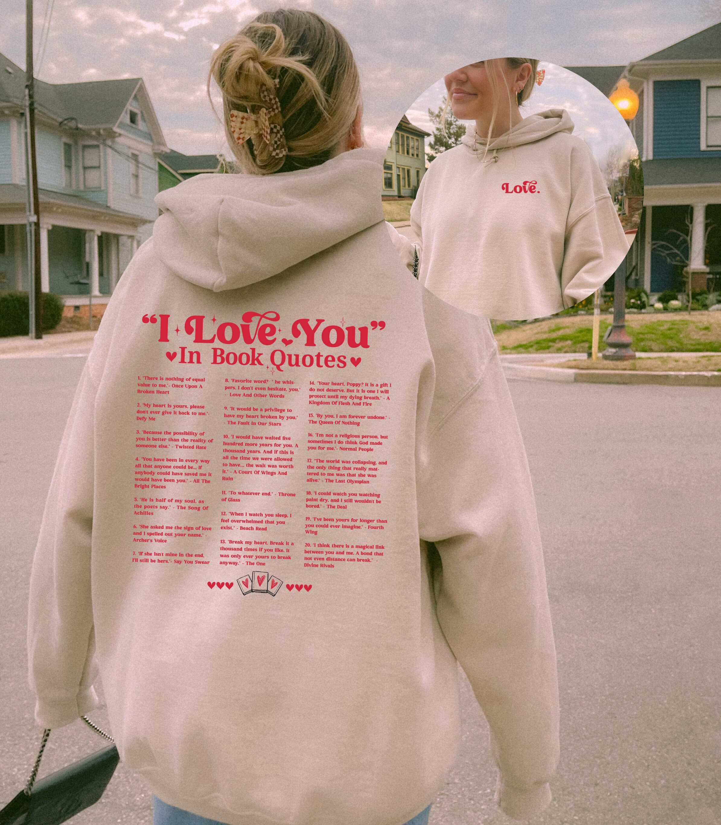 Poppy Heart Ivory Hoodie Poppy Heart Ivory Hoodie