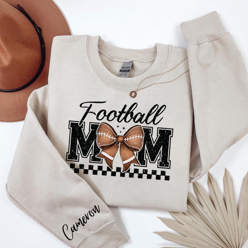 Custom Football Mom Sweatshirt, Personalized Football Mom Sweater