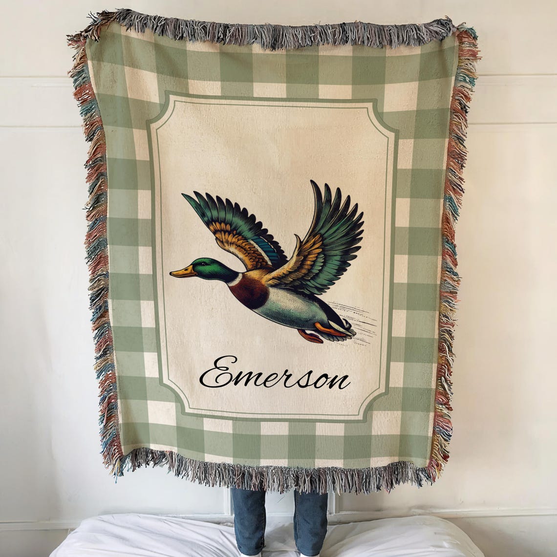 Personalized Mallard Duck Baby Blanket Mallard Duck Nursery Decor Baby ...