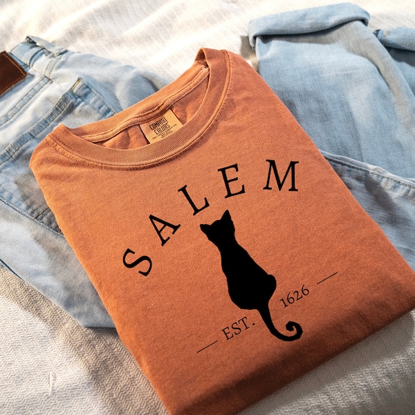 Salem Shirt, Halloween Shirt, Witch Sweatshirt, Fall Shirt, Salem Massachusetts, Witchy T-Shirt, Cute Fall Shirt, Black Cat Shirt