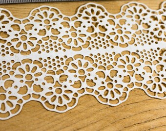 Flexible lace appliques shabby chic vintage decor decoration decoupage decor scrapbooking embellishments paintable
